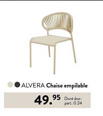 ALVERA Chaise empilable