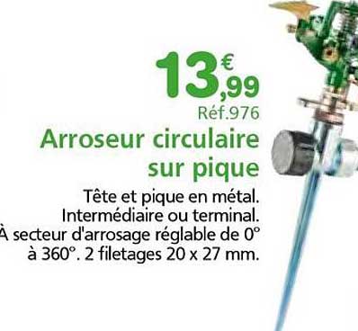 Arroseur circulaire sur pique