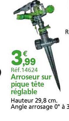 Arroseur sur piquet tête réglable