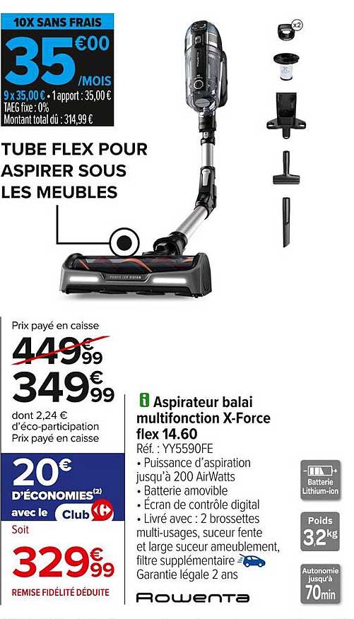 Aspirateur balai multifunction X-Force flex 14.60