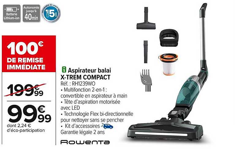Aspirateur balai X-TREM COMPACT