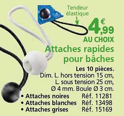 Attaches rapides pour bâches