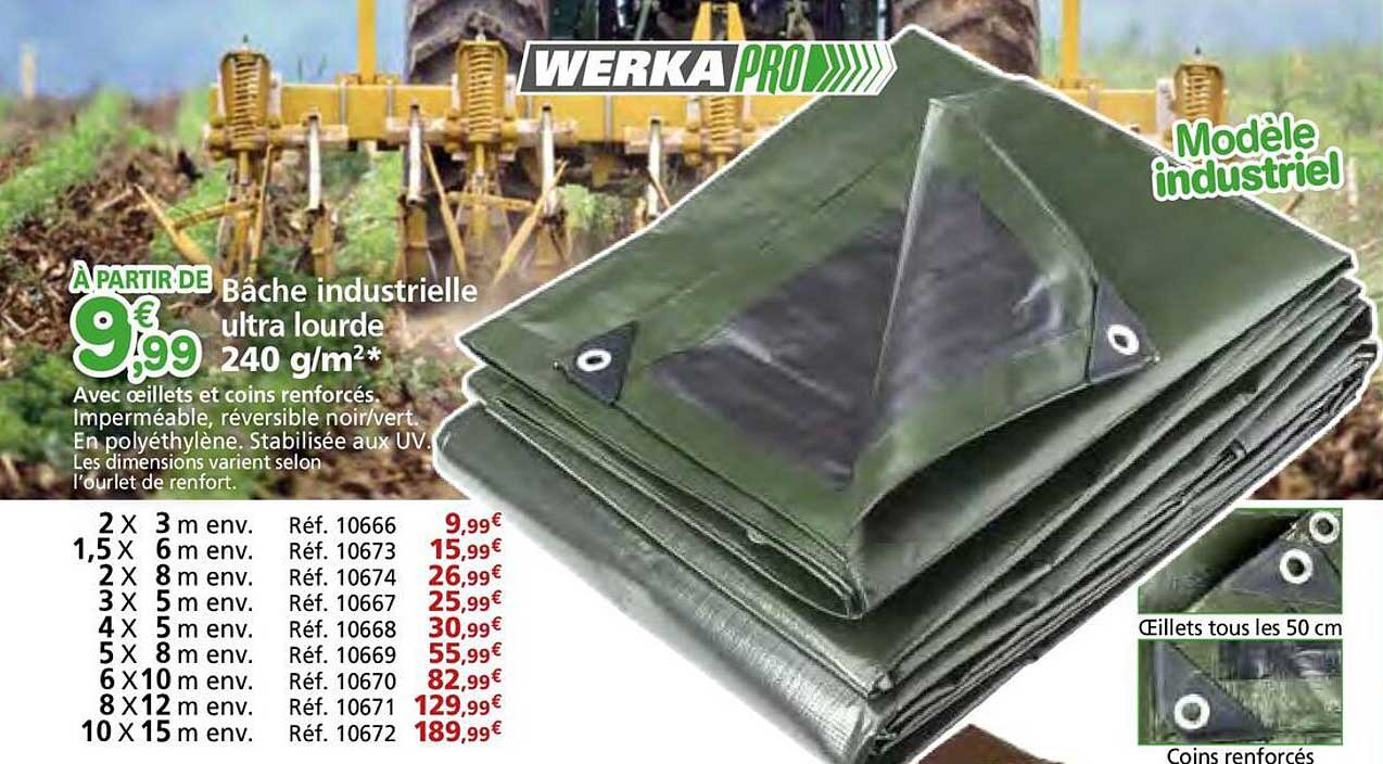 Bâche industrielle ultra lourde 240 g/m²