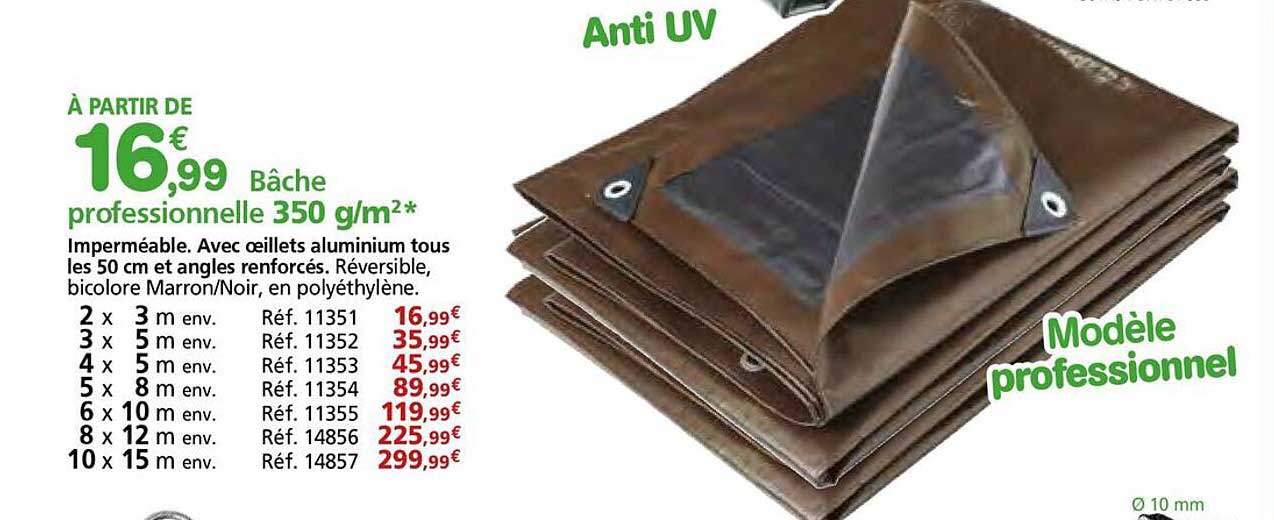 Bâche professionnelle 350 g/m²