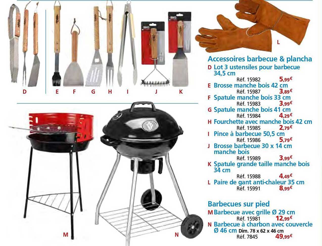 Barbecue avec grille Ø 29 cm