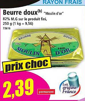 Beurre doux Moulin d'or