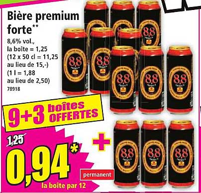 Bière premium forte