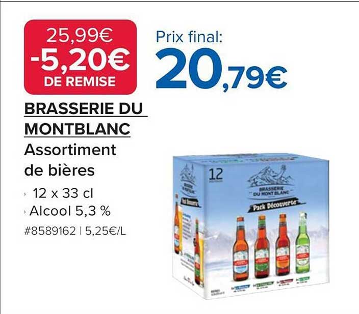 BRASSERIE DU MONTBLANC Assortiment de bières
