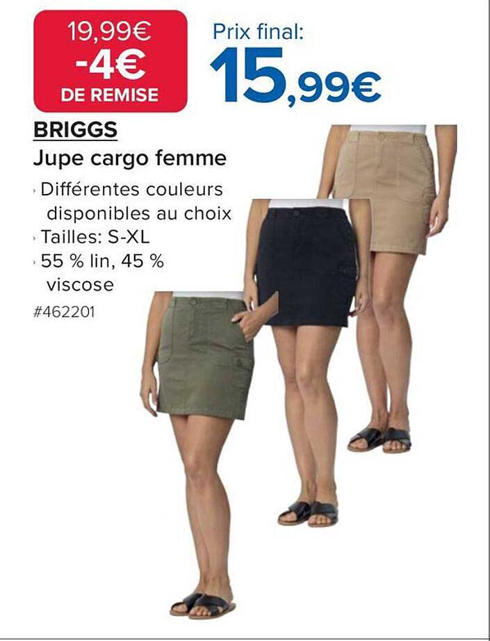 BRIGGS Jupe cargo femme