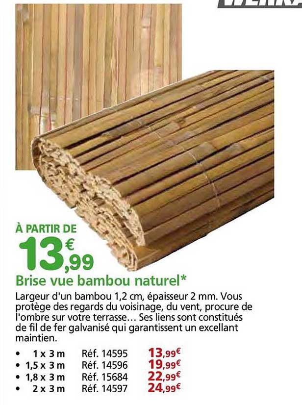 Brise vue bambou naturel*