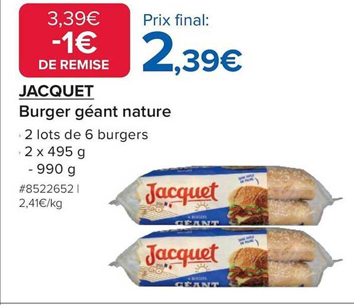 Burger géant nature