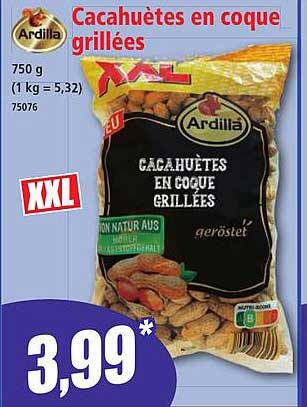 Cacahuètes en coque grillées