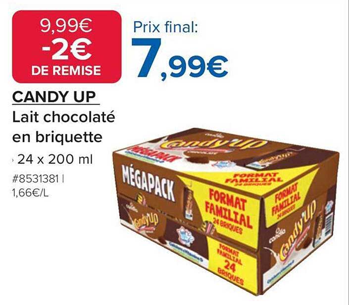 CANDY UP Lait chocolaté en briquette