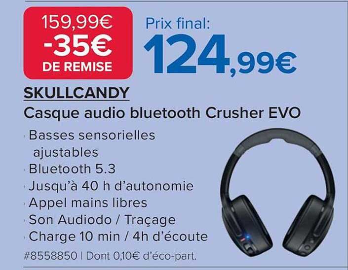 Casque audio bluetooth Crusher EVO