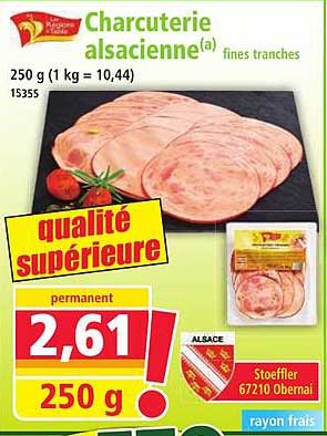 Charcuterie alsacienne(a) fines tranches