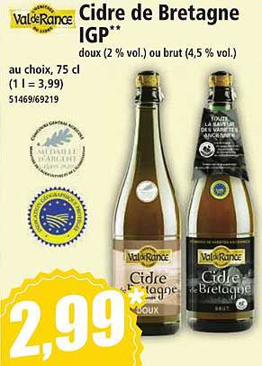 Cidre de Bretagne IGP**