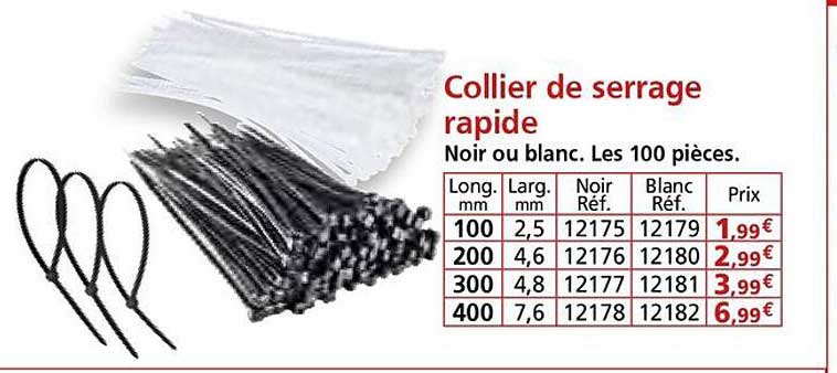 Collier de serrage rapide