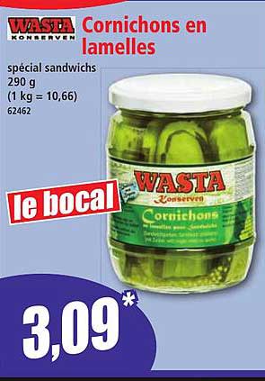 Cornichons en lamelles