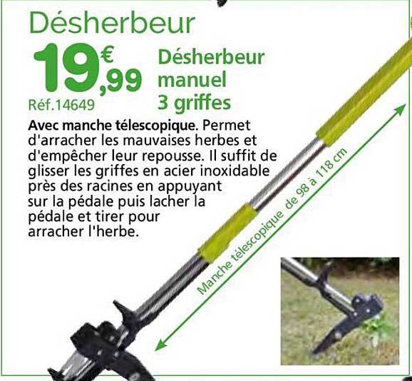 Désherbeur manuel 3 griffes