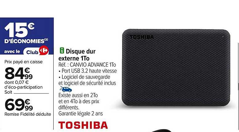Disque dur externe 1To