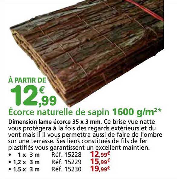 Écorce naturelle de sapin 1600 g/m²*
