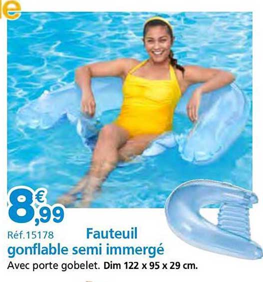 Fauteuil gonflable semi immergé