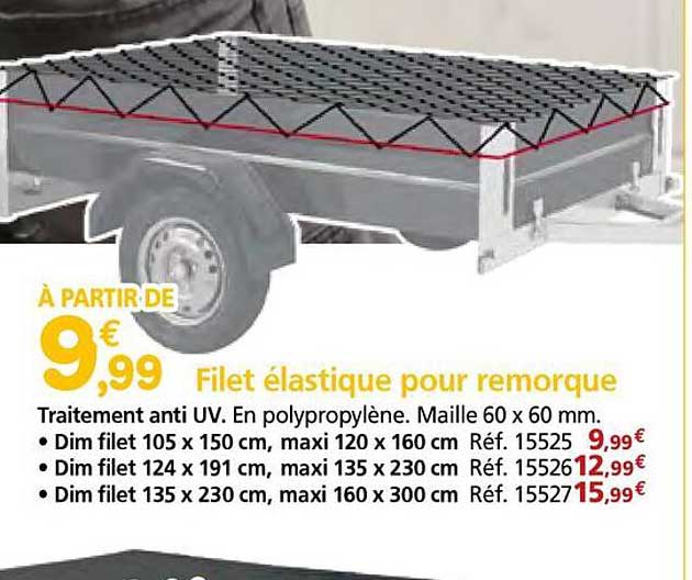 Filet élastique pour remorque