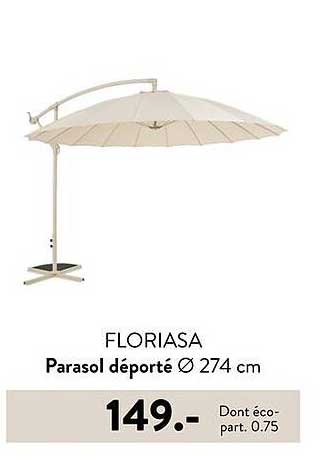 FLORIANA Parasol déporté Ø 274 cm