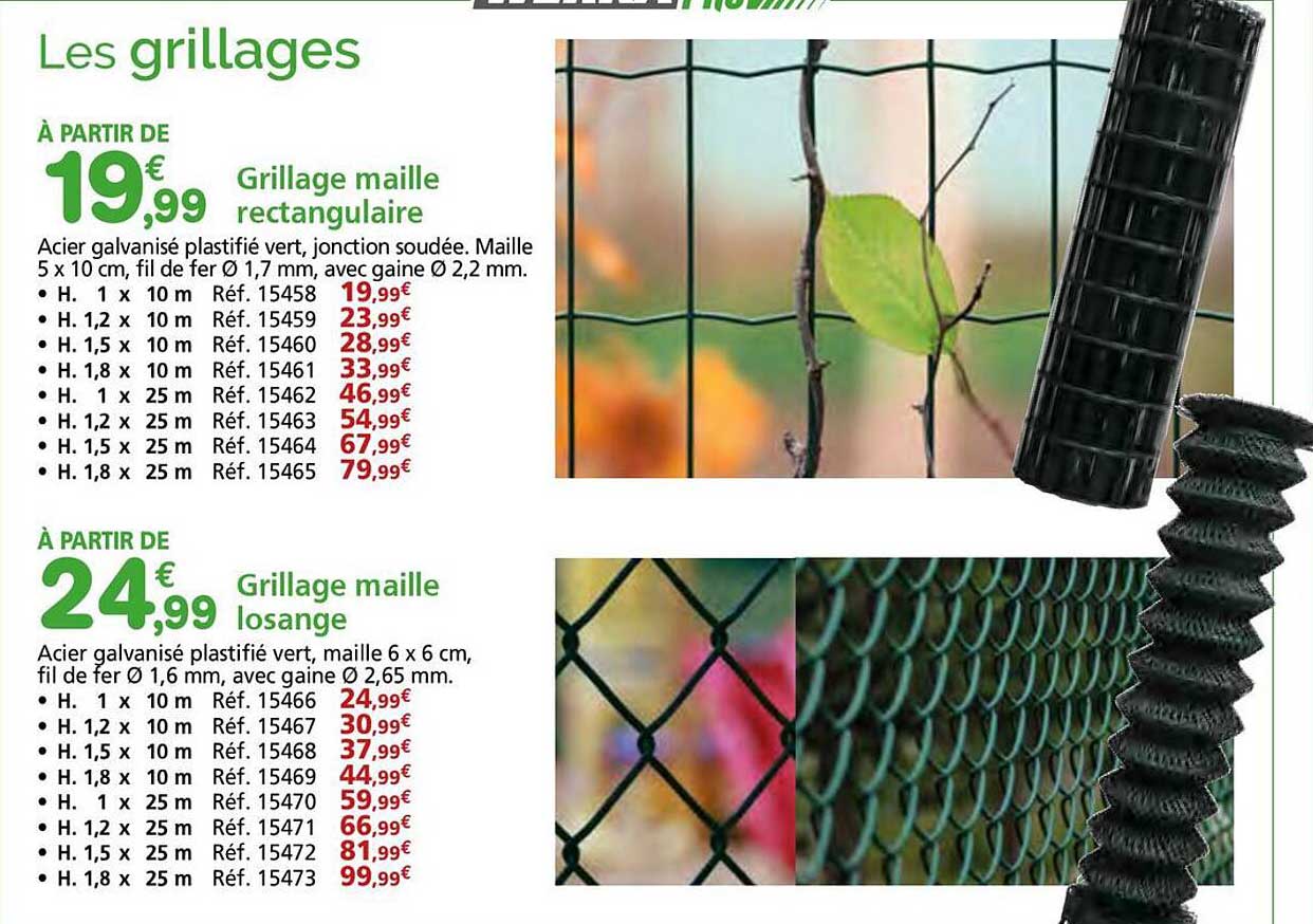 Grillage maille rectangulaire