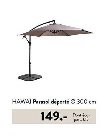 HAWAI Parasol déporté Ø 300 cm