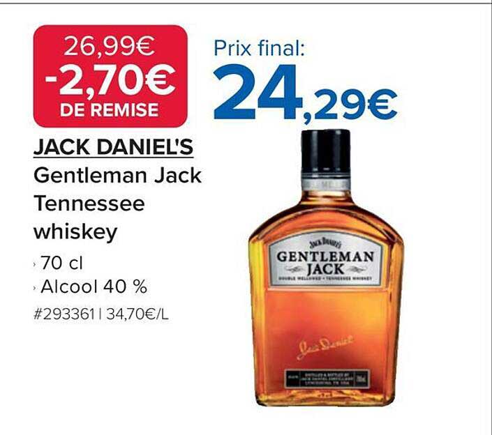 JACK DANIEL'S Gentleman Jack Tennessee whiskey