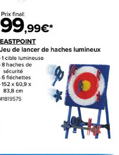 Jeu de lancer de haches lumineux