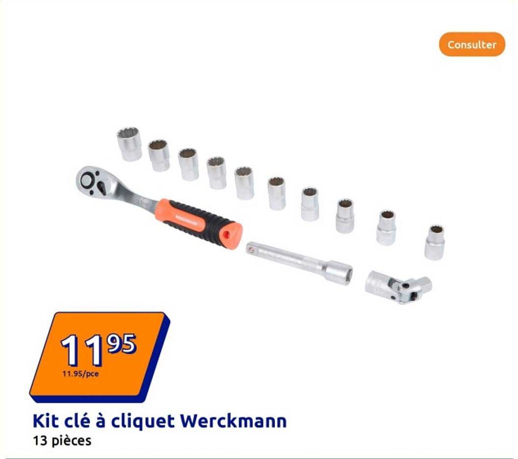 Kit clé à cliquet Werckmann
