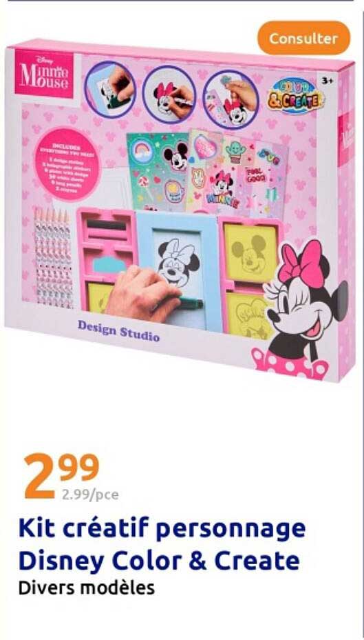 Kit créatif personnage Disney Color & Create