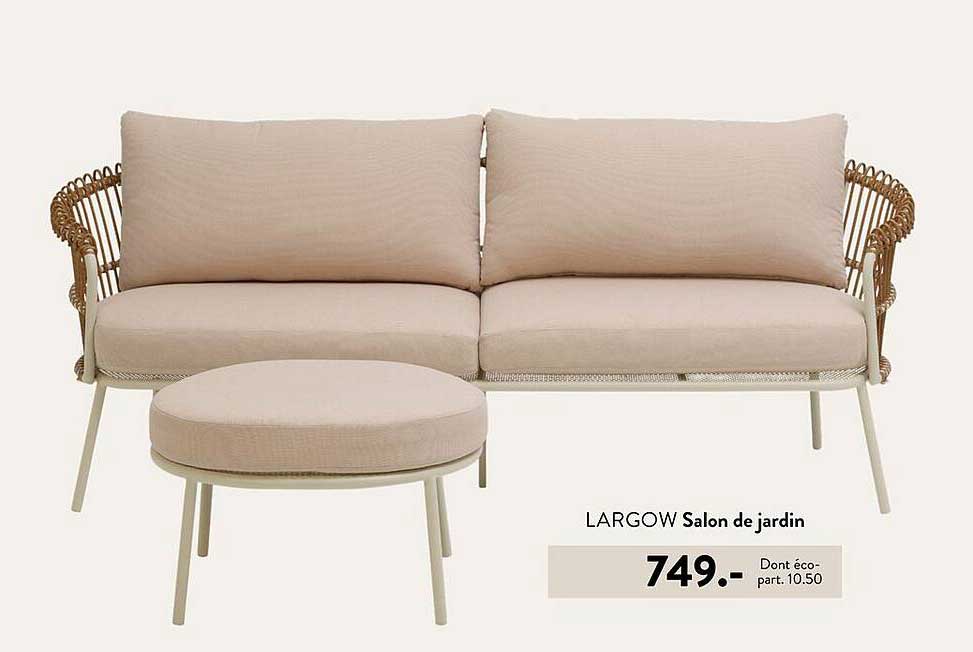 LARGOW Salon de jardin