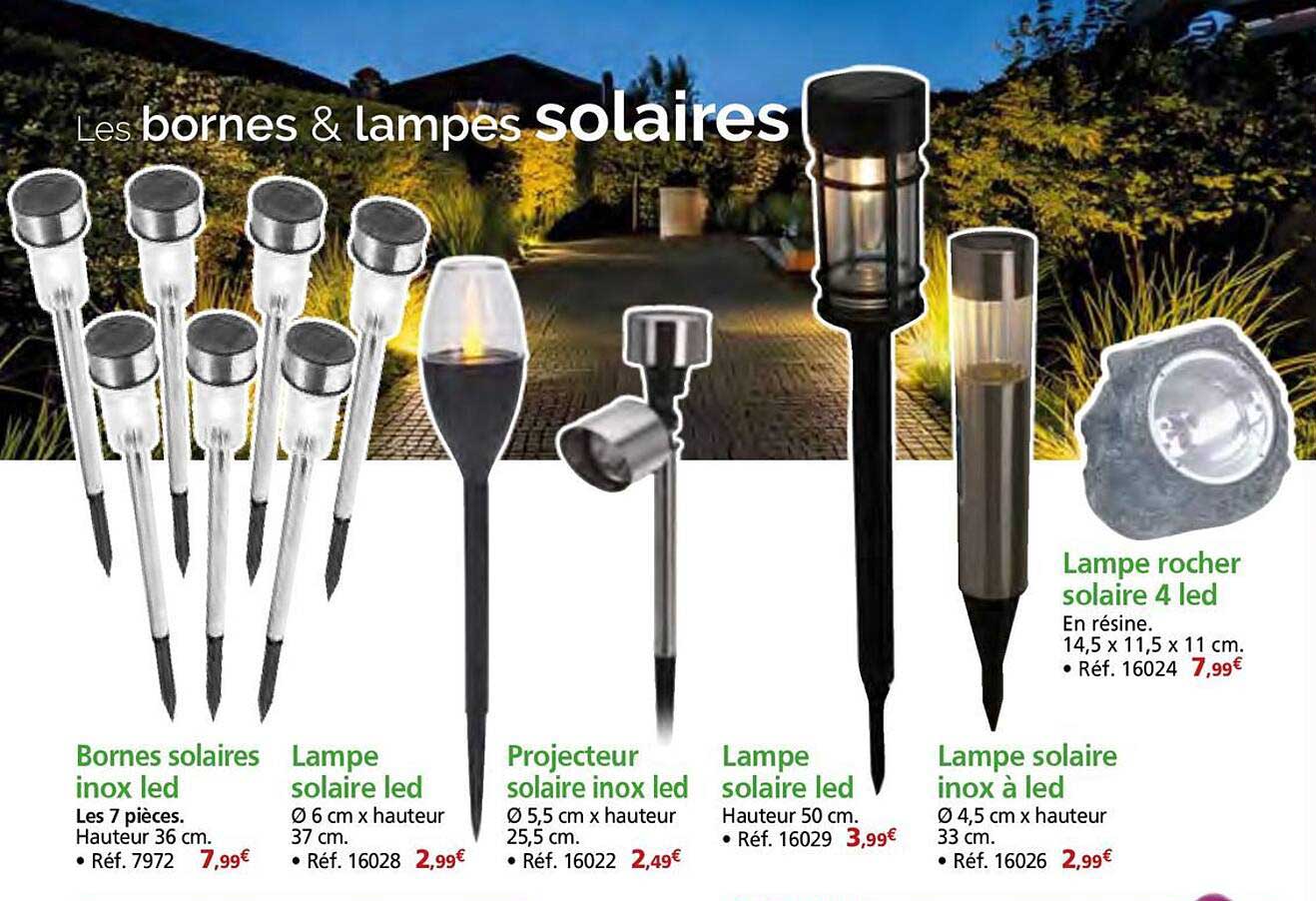 Les bornes & lampes solaires