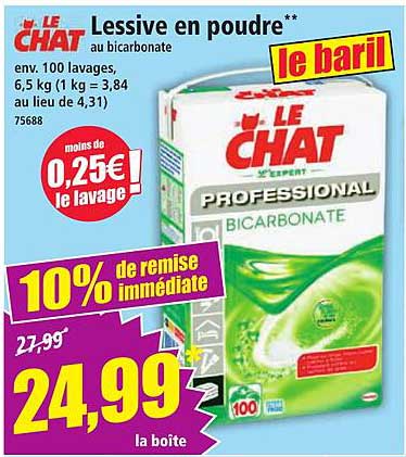 Lessive en poudre au bicarbonate