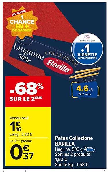 Linguine 500g - Pâtes Collezione Barilla