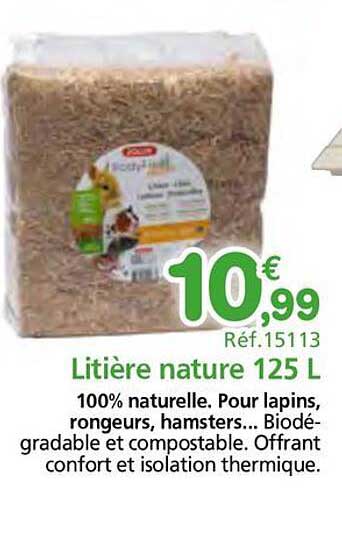 Litière nature 125 L