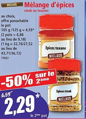 Mélange d'épices steak ou texanes
