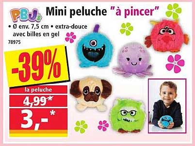 Mini peluche "à pincer"
