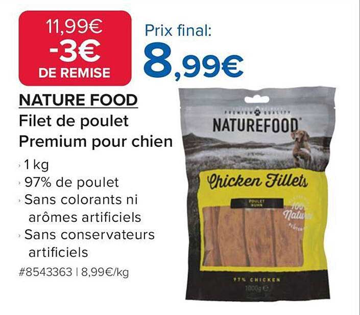 NATURE FOOD Filet de poulet Premium pour chien