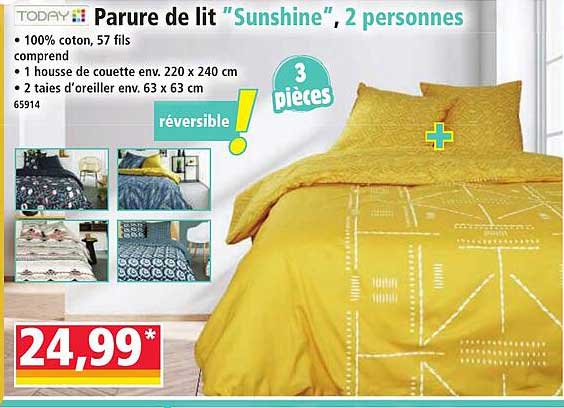 Parure de lit "Sunshine", 2 personnes