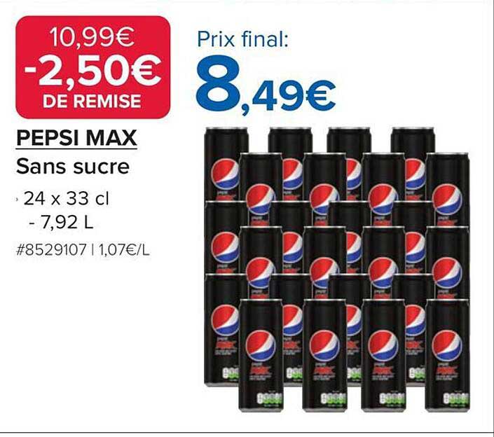 PEPSI MAX Sans sucre
