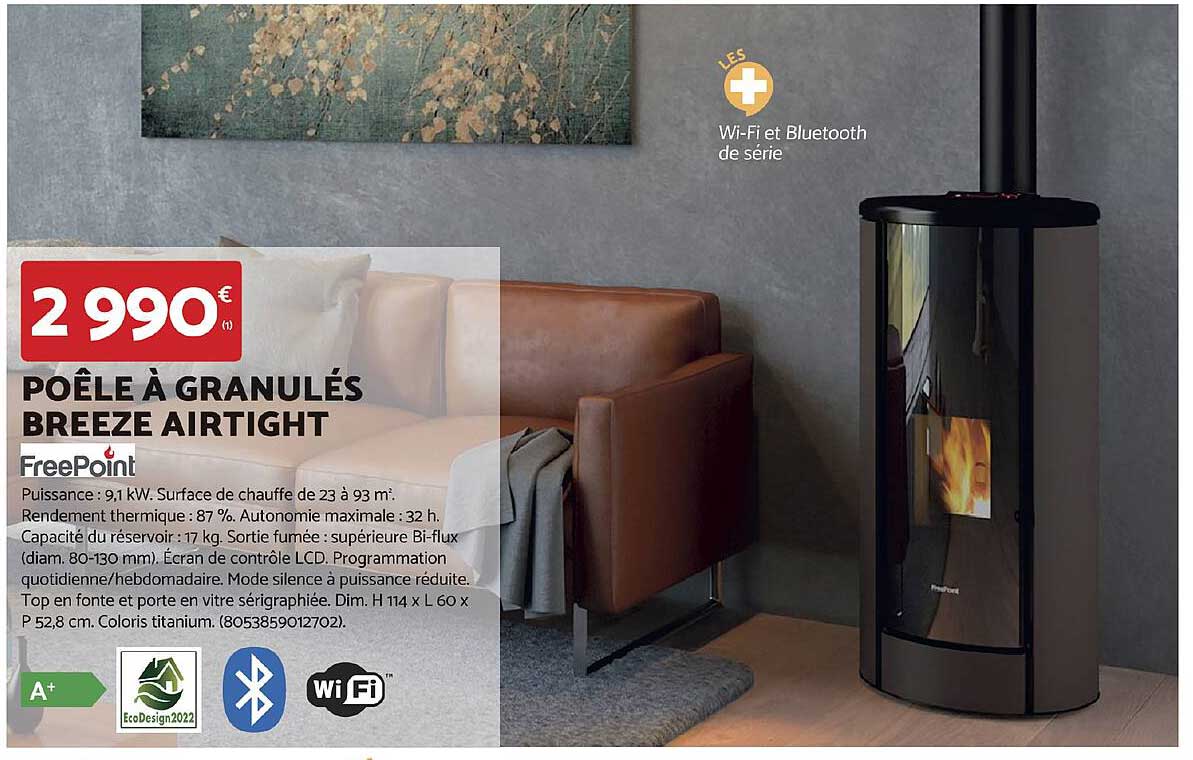 POÊLE À GRANULÉS BREEZE AIRIGHT