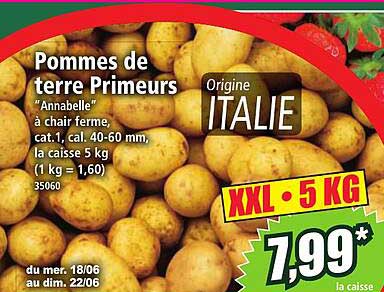 Pommes de terre Primeurs "Annabelle"