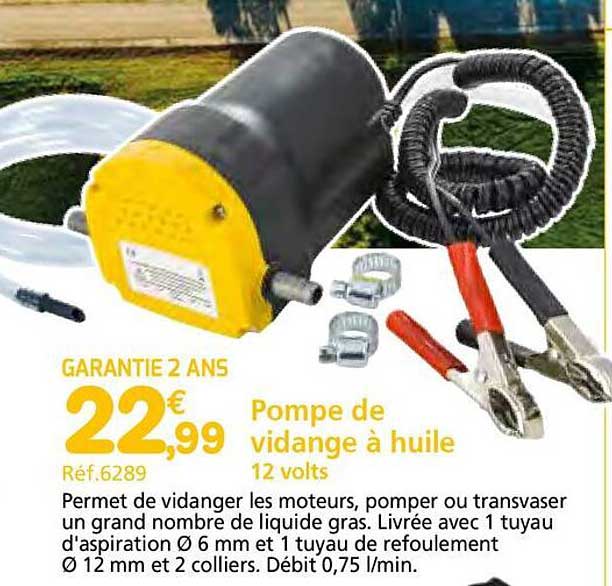 Pompe de vidange à huile 12 volts