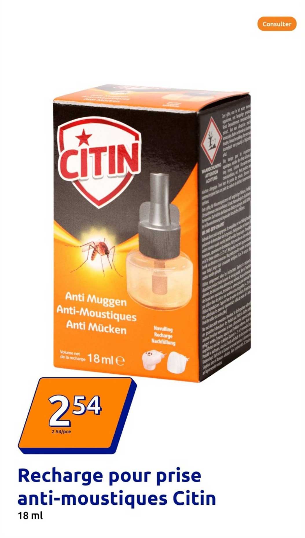 Recharge pour prise anti-moustiques Citin