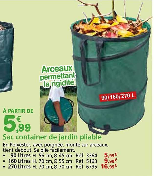 Sac container de jardin pliable