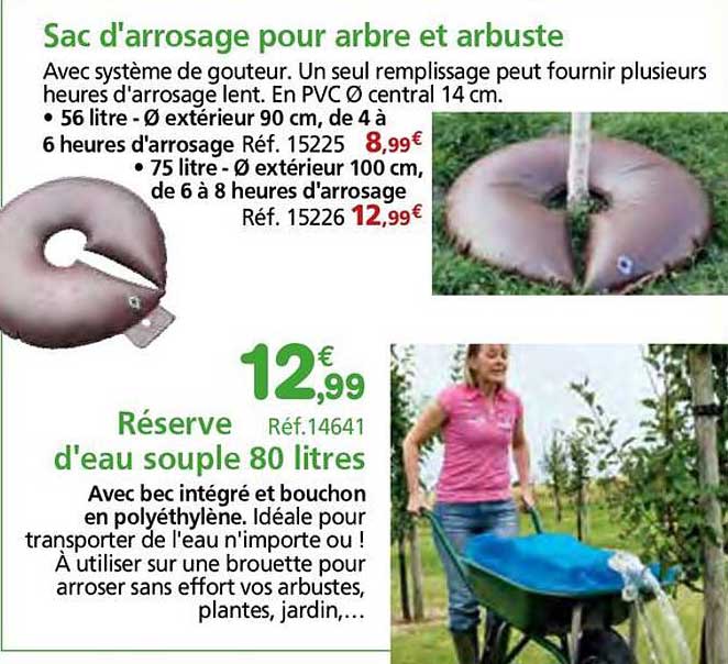 Sac d'arrosage pour arbre et arbuste